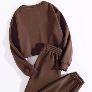 Brown Two Piece Jogger Set